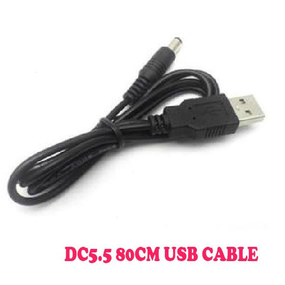 / USB 전원 충전 케이블 5.5 mm * 2.1 mm USB to DC 5.5 * 2.1 mm 전원 케이블 잭