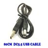 Kabel ładowania zasilania USB 1000PCLOlot 55 mm21 mm USB do DC 5521 mm kabel zasilający JACK9902016