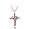 Top New Design 18K plaqué or suisse CZ Diamant Croix Pendentif Collier Bijoux De Mode Cadeau De Noël Livraison Gratuite