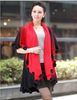 NOUVEAU Gradient couleur lapin fourrure jacquard Cape Poncho gilet Cardigan Tricot dame châle étole wraps Pull #3617