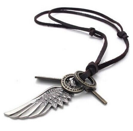 Grosshandel Whitney Houston Schmuck Herren Vintage Engelsflugel Kreuz Anhanger Braun Lederband Halskette Kette Silber Drop Shipping Von Whitney Houston 2 7 Auf De Dhgate Com Dhgate