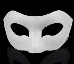 Party White Half Face Mask Halloween blank paper Zorro Mask DIY Hip-Hop mask Hand-painted masks Christmas gifts 50pcs/lot