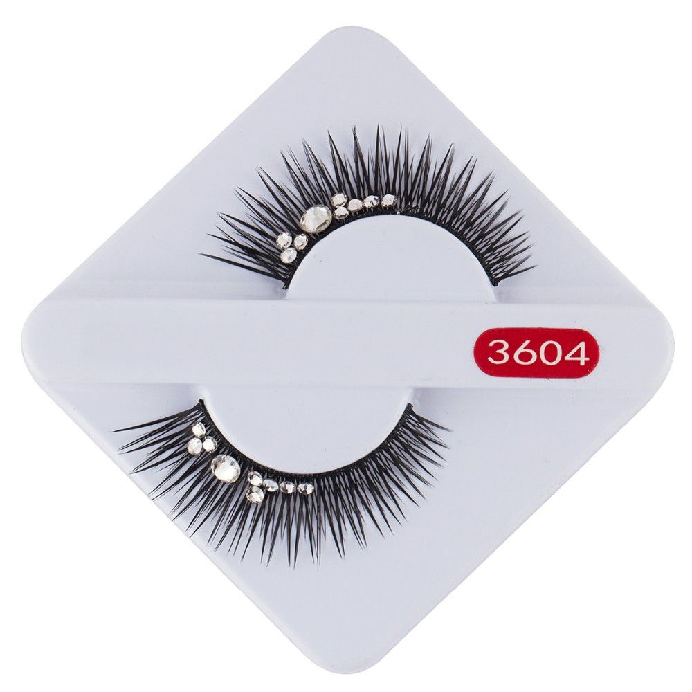 Thick Eyelashes Rhinestone False Eyelash Extension Eye Lashes Beauty Bride Wedding Party Makeup