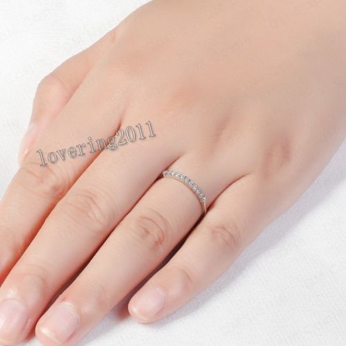 Livraison gratuite de haute qualité Sz 5-10 Griffe Set Saphir Blanc Lady's 10KT Gold Filled Bague de Fiançailles Cadeau Chaud