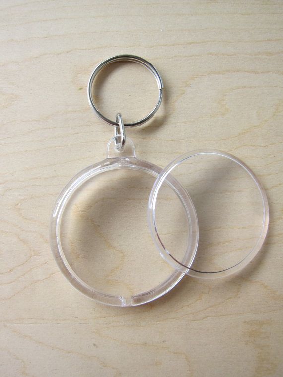 Blank Photo Keychain Acrylic Round Circle Insert Picture Personalized ...