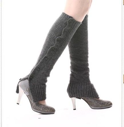 المرأة زر تصميم متماسكة تدفئة الساق ضيق 20 زوجا / الكثير مختلطة # 2358