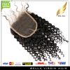 Bella Hair Lace Sluiting Kinky Curly Weave 4x4 Top Sluitingen Braziliaanse maagdelijk menselijk haar stuk laceclosure te koop 8-26inch