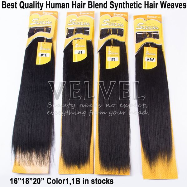 1 1b Serena Yaki Wave 50 Human Hair Blend 50 Synthetic Hair