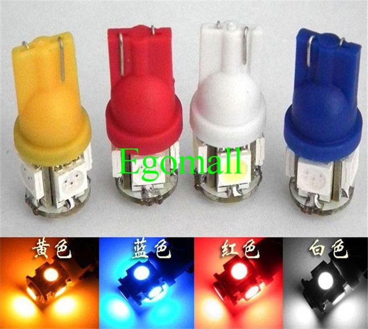 5 x 5050 SMD LED Blue Car Lights Lamp Bulb 10 PCS Wholesale T10 194,168,2825