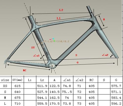 Look 695 Geometry Chart