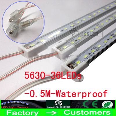 6XHARD LED 스트립 수중 조명 방수 IP68 5630SMD 시원한 따뜻한 따뜻한 흰색 딱딱한 막대 36LEDS 05 미터 조명 스트립 7 컬러 4608304