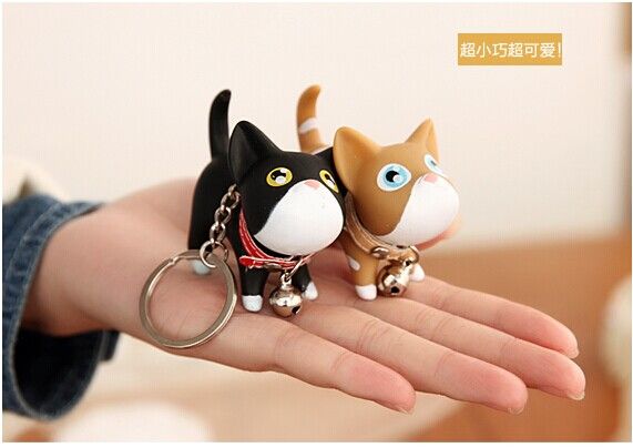 NOUVEAU MIGNE MEOW CAT Doll Key Chain Pu Lovers Styles Souvenirs Wedding Keychains Gift Key Key Ring LOT9817332