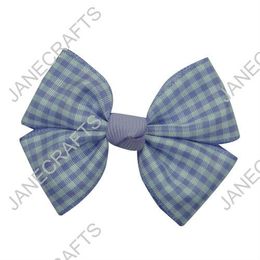 WHOLESALE LOT 30pcs 2.5" Wide School Gingham Cheque Pinwheel Simple Hair Bow Clips Hairbows FREE SHIPPING