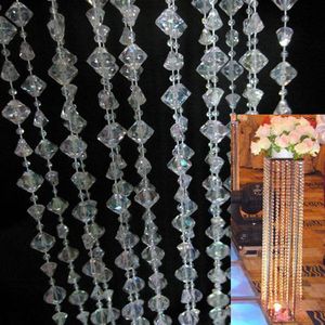 Pièce Maîtresse De Brins De Cristal achat en gros de 18 m rouleau pendaison de cristal acrylique guirlande perle strand bijou centre de table grande pierre gemme