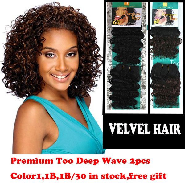 Premium Too Deep Wavecolor1b 1b 30 1b 33 Synthetic Hair Weft
