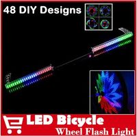 1 X 48 LED Fahrrad Bike programmierbare Rad Flash Light Doppeltseite Display 48 DIY Design Patterns Rim Lighting RGB Top Verkauf Kostenloser Versand