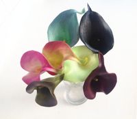 33 cm schwarz / weiß / rot / pink / dunkelrot elegantes silikon / pu künstliche echte touch calla lily callas blume für hochzeit braut mittelstücke