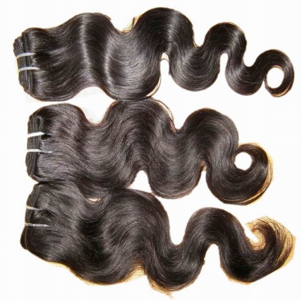 Billiga obearbetade indiska mänskliga hår tjocka buntar / parti 300g rabattpris Hot Selling Body Wave Hair Weave