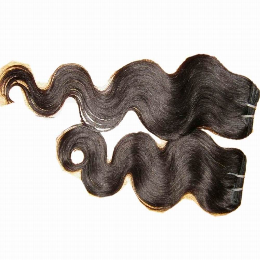 Billiga obearbetade indiska mänskliga hår tjocka buntar / parti 300g rabattpris Hot Selling Body Wave Hair Weave