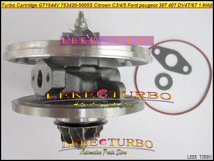 TURBO Cartridge CHRA GT1544V 750030 753420 740821 740821-0002 Turbocharger For FORD For CITROEN C3 C4 C5 307 407 DV4T DV6T 1.6L