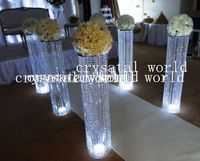 wedding stages crystal pillars crystal Decoration wedding ma...