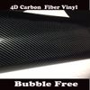 Envoltura de vinilo de fibra de carbono 4D negra premium como película de fibra de carbono realista para película de envoltura de coche con burbuja de aire tamaño de envío gratis 1,52x3 0 M/rollo