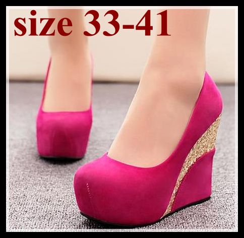 Blue Hot Pink Wedding Shoes High 