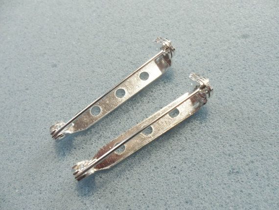 brooch safety pins with roll safety clasp 32mm silver plated brooch back roll clasp brooch pin7587657
