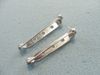 200 pcs brooch safety pins with roll safety clasp 32mm silver plated brooch back roll clasp brooch pin7587657