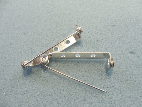 's broche veiligheidspennen met rolveiligheidssluiting 32 mm verzilverde broche back roll clasp broche pin3893751