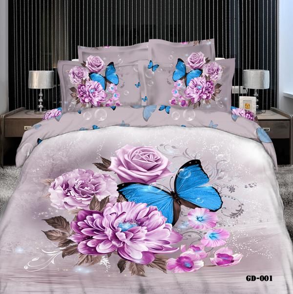 3d Comforters Bedding Set Erfly Queen King Size 100 Cotton 3d Comforters Bedding Set Erfly Queen King Size 100 Cotton Fabric Wedding Duvet Cover Bed Flat Sheet Pillow Cases Fashion Style Sets