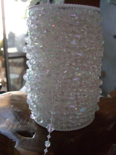 33 Feet Iridescent Crystal Acrylic Gems Bead Strands Wedding Table Centerpieces