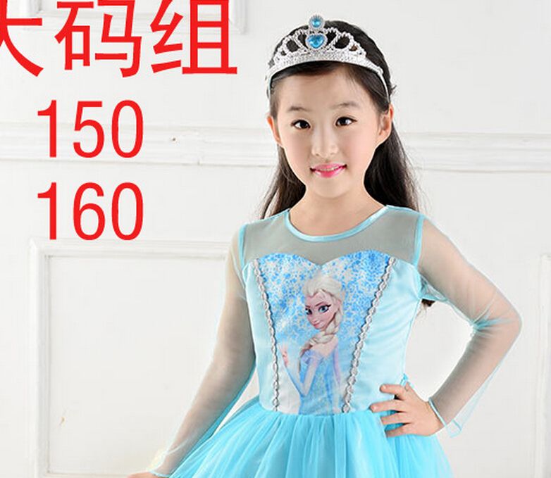 Frozen 2014 verano congelados vestidos de niña anna elsa princesa vestido de la falda del cordón Frozen 2014 verano congelados vestidos de niña anna elsa princesa vestido de la falda del cordón