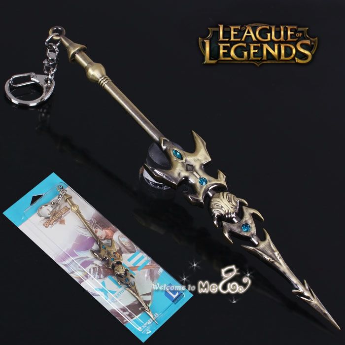 Compre Lol Llaveros Exquisito Animado Accesorios League Of Legends Arma Jarvan Iv Espada Modelo Ejemplar De Demacia Zinc Alloy Llaveros L A 3 01 Del Animation Game Es Dhgate Com