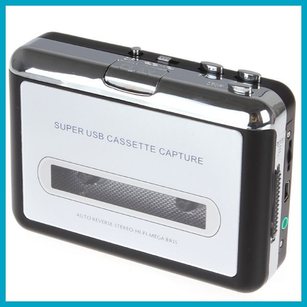 Portable USB Cassette Player Capture Cassette Recorder Converter Tape To MP3 Auto Reverse Stereo