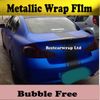 Premium mat metallic blauw vinyl voor auto -wikkelvoertuigafbeeldingen met bellenvrij zoals 3m kwaliteitsgrootte 1,52x20m /rol (5x66ft lage tack lijm