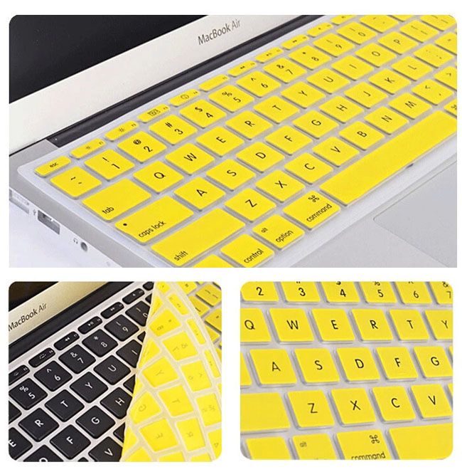 Красочный ноутбук мягкий силиконовый клавиш защиты корпуса покрывайте кожу для MacBook 11 12 13 15 Сенсорная планка Водонепроницаемый пыль