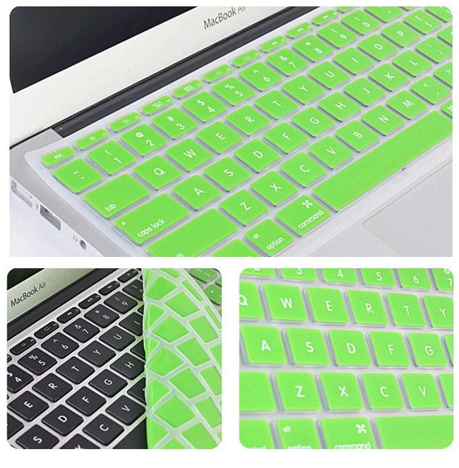 Laptop Soft Silicone Colorful KeyBoard Case Protector Cover Skin For MacBook Pro Air Retina 11 13 15 Waterproof Dustproof with Paper bag
