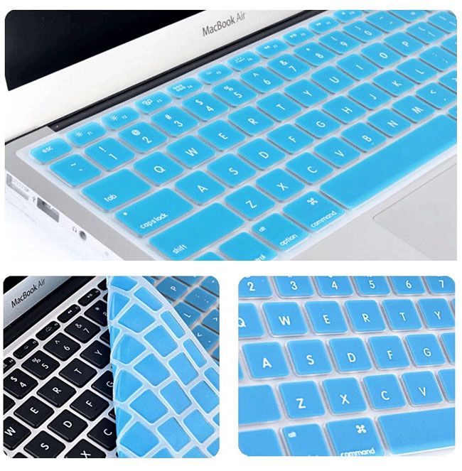 Dizüstü Bilgisayar Yumuşak Silikon Renkli Klavye Kılıfı Koruyucu MacBook Pro Air Retina 11 13 15 Kağıt torbalı su geçirmez toz geçirmez