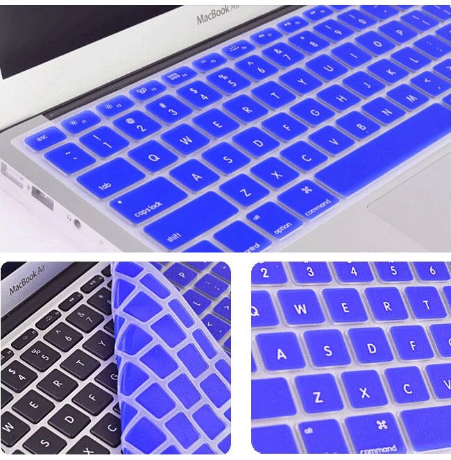 Laptop Zachte Siliconen Kleurrijke Toetsenbord Case Protector Cover Skin Voor MacBook Pro Air Retina 11 13 15 Waterdicht Stofdicht met Papieren zak