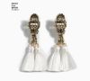 Idealway Vintage Style Bronze Alloy Knot Formtråd Tassels Dingle Earrings 4 Färger