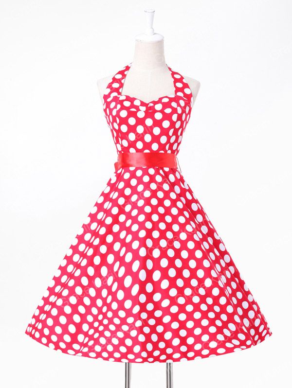 VESTIDO PINUP ROJO MANGA CORTA ⋆ Lady Vixens