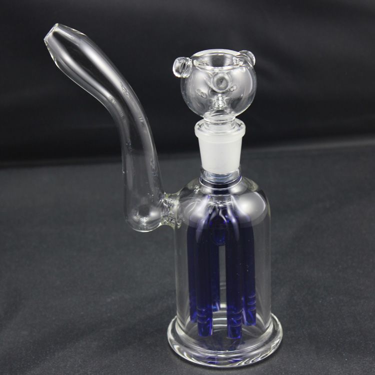 Två funktion 6 Arm Tree Diffuser Percolator Ash Catcher Bubbler Ashcatch 18,8 mm glasvattenrör