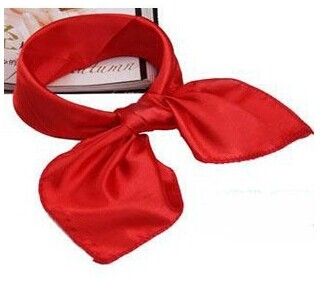 Kvadratisk Solid Rayon Silk Polyster Neck Scarf Scarves 50 * 50cm / # 3665