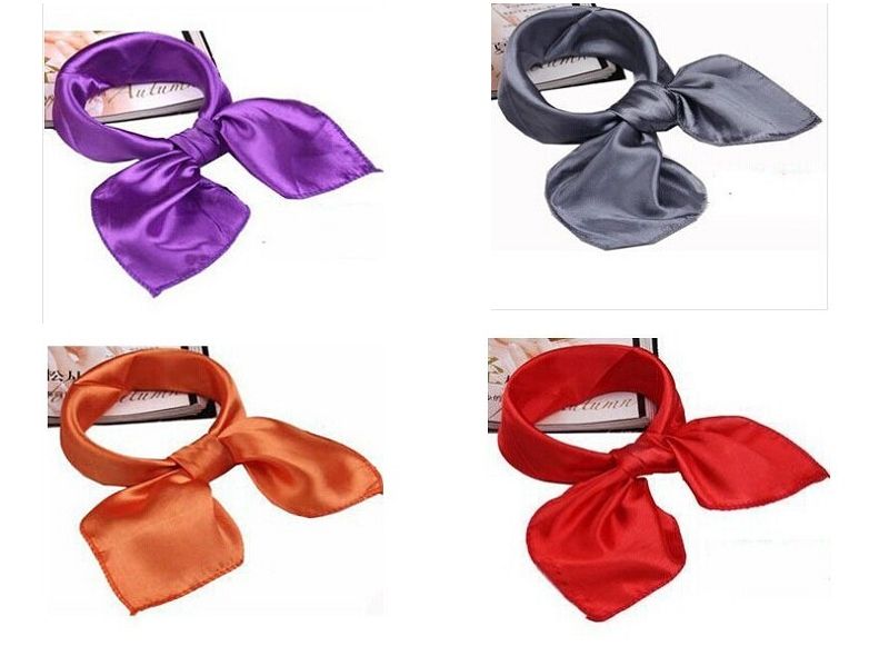 

Square solid rayon silk polyster Neck scarf Scarves 50*50cm 100pcs/lot #3665