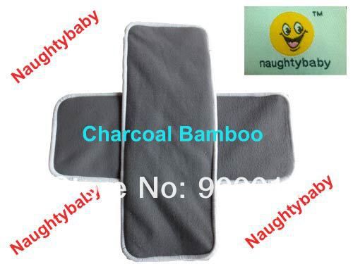 Naughty Baby Charcoal Bamboo 4 층 22 세탁 가능한 아기 천 기저귀 패드 기저귀 삽입물 6361818