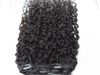 Nuovo stile Brasilian Virgin Curly Hair Clip trapunta in arricciatura non trasformata estensioni umane di colore nero naturale Beayty Hair5864700