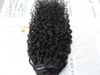 未処理のカールナチュラルブラックカラーヒューマンエクステンションの新しいスタイルのブラジルの処女の巻き毛の毛深い髪