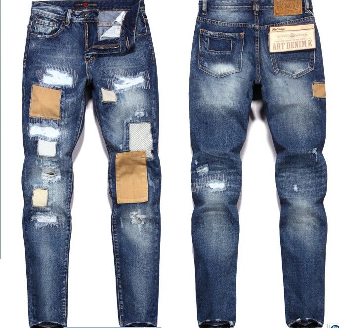 Compra Agujero Parche Parche Individual Delgadas Patas Tubulares Rectas  Pantalones Cortos De Mezclilla Pantalones Vaqueros Barato | Entrega Rápida  Y Calidad | Es.Dhgate