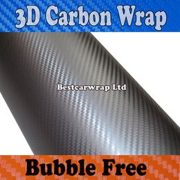 Gunmetal 3D Carbon Fiber vinyl Carbon Fibre Car wrapping Film Bubble Free Car styling Free shipping 1.52x30m/Roll